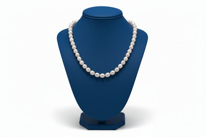 14K Yellow Gold Baroque Cultured White Freshwater Pearl 18" Necklace