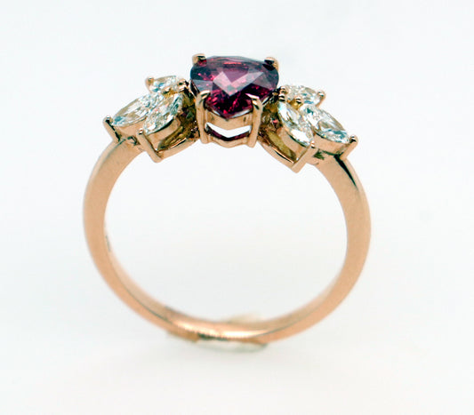 18k Rose Gold Padmaraga Ring