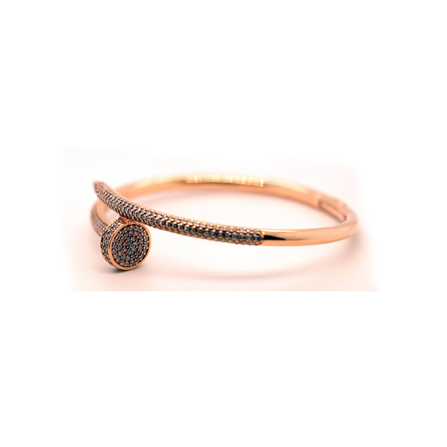 18k Rose Gold Diamond Bangle