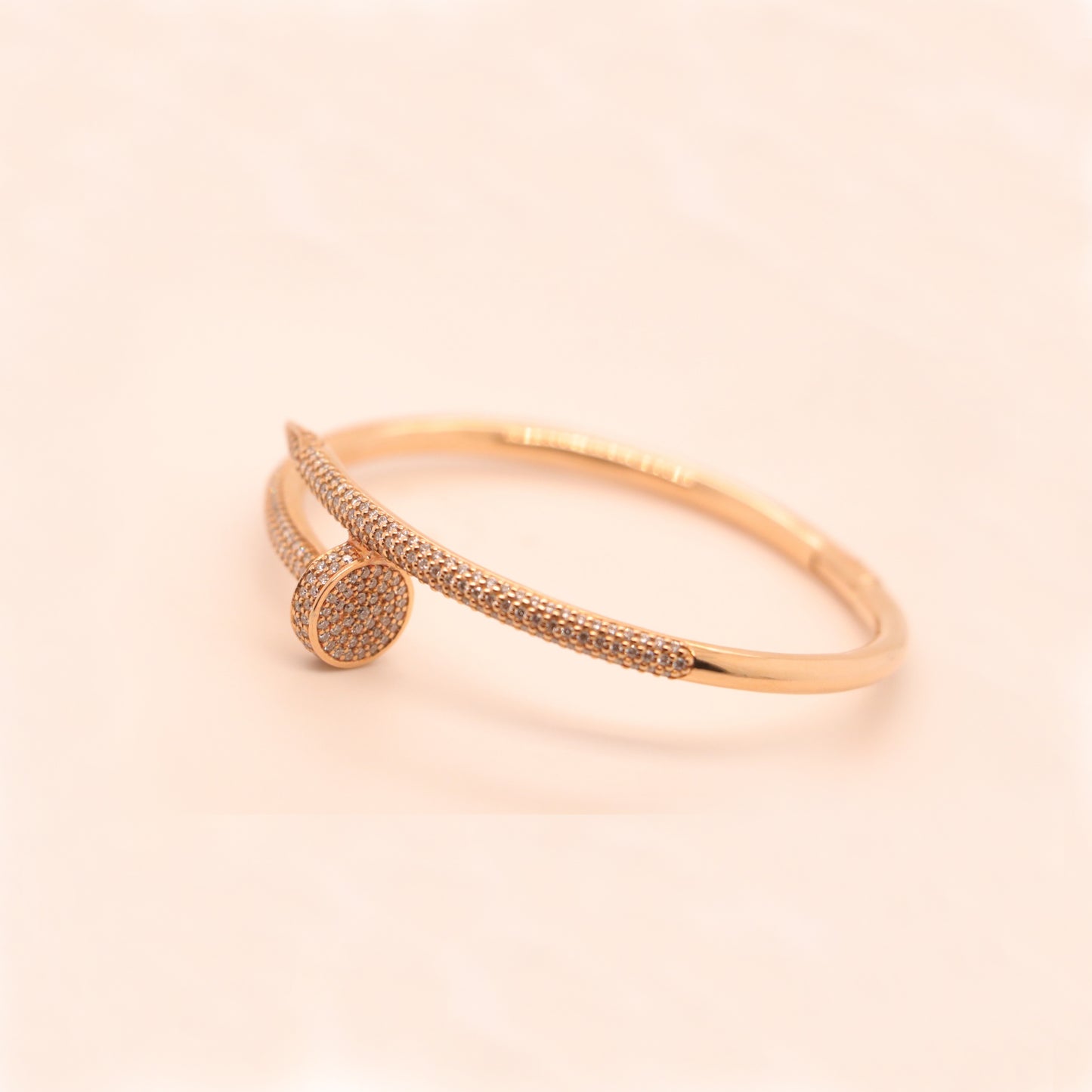 18k Rose Gold Diamond Bangle
